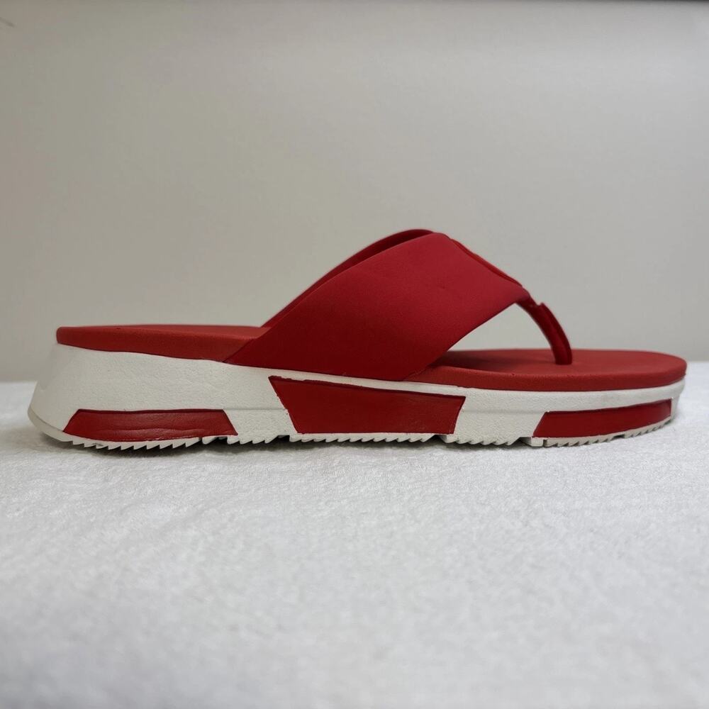FitFlop Red & White Thong Sandals Size 8 Patriotic Summer Beach